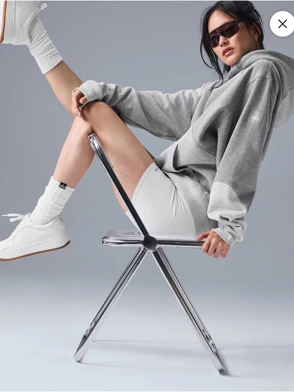ALO Yoga Heather Grey Oversized Hoodie